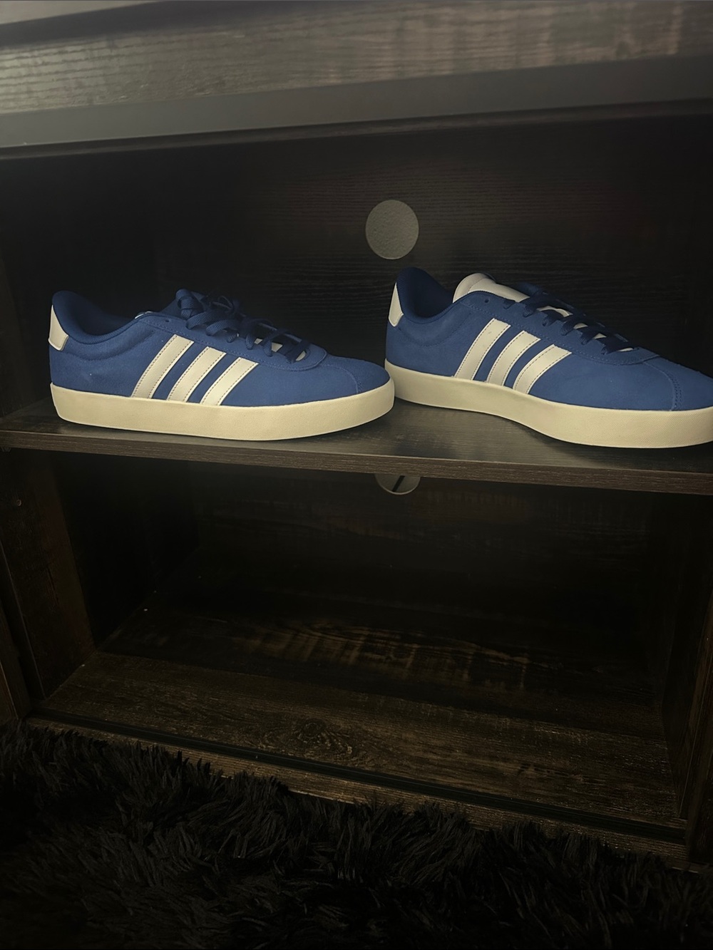 adidas Blue and White Low-Top Men's Sneakers